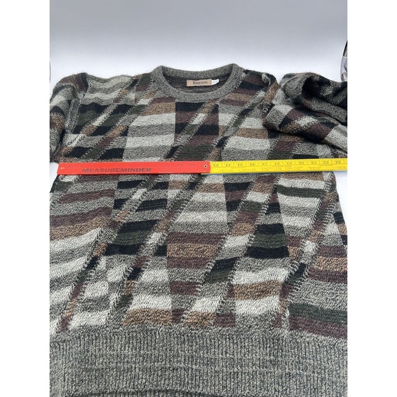 Vtg Jantzen Sweater Made In USA Size LT MultiColor 80s 99s Pullover Geometric - Picture 4 of 5